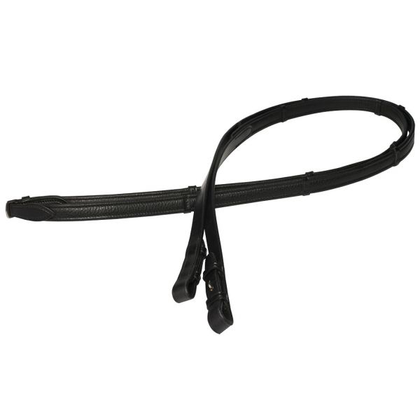 Ph Dressage Reins Childs Black With Stops 3242